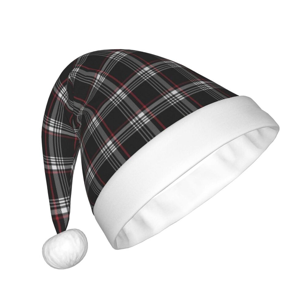 3428 Golf Gti Plaid Christmas Santa Hat for Adults, Unisex Classic Holiday